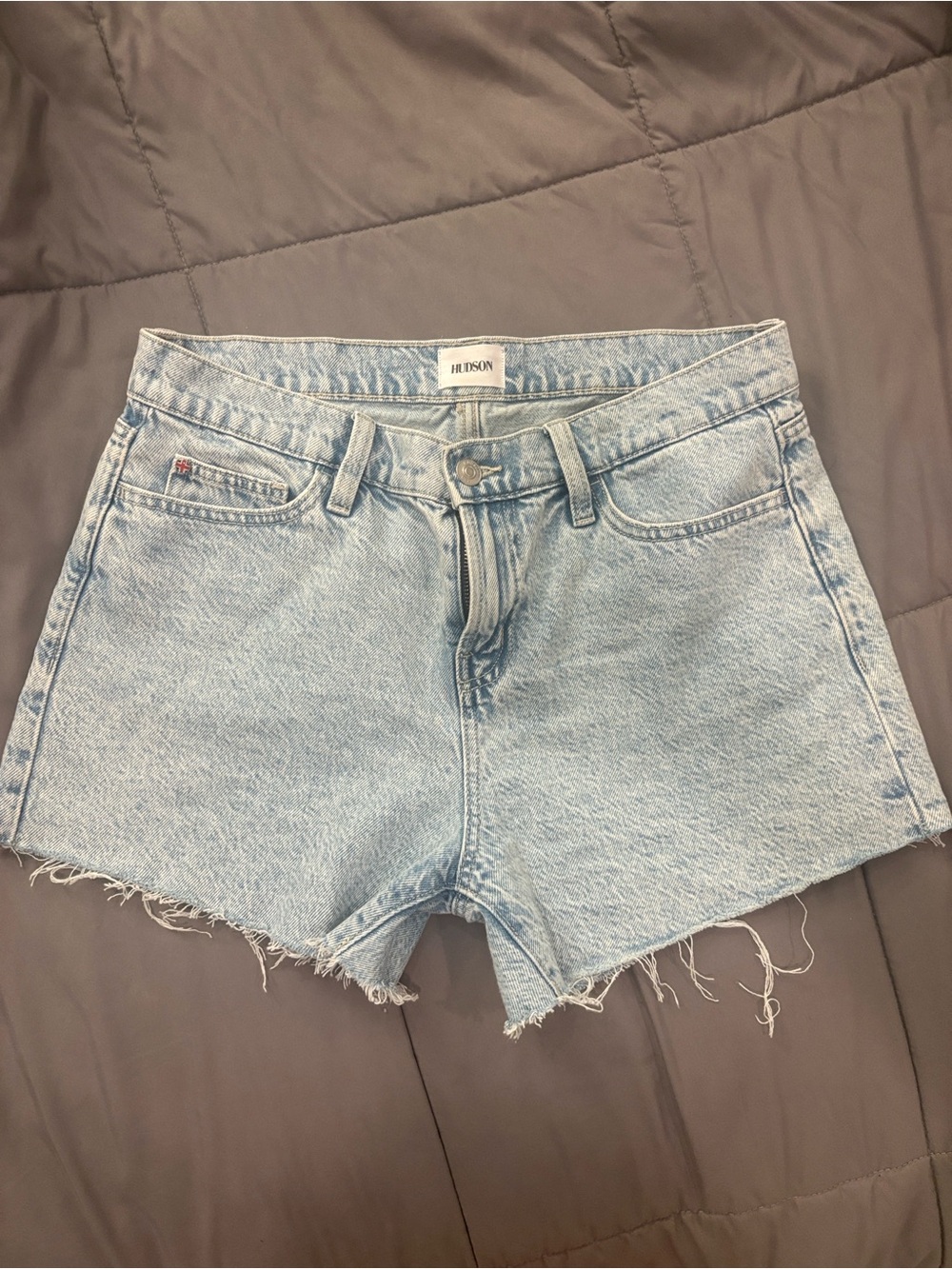 Hudson Jeans Pale Blue Cutoff Denim Shorts